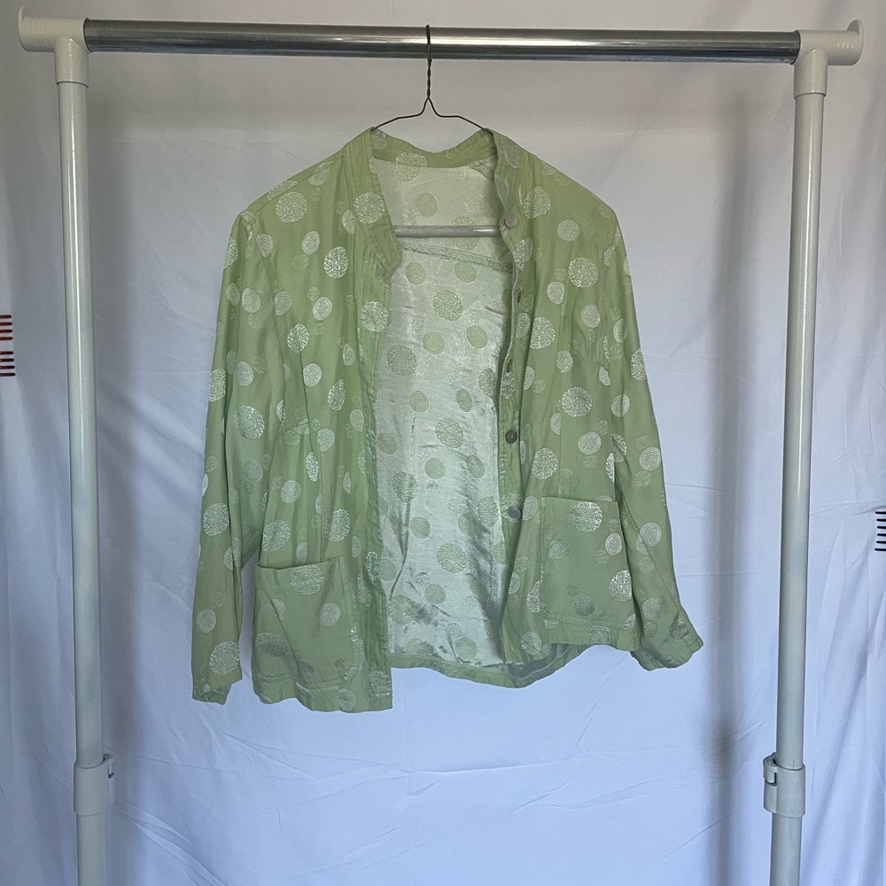 Green Button Down